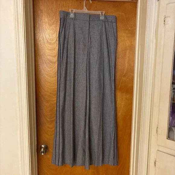 ME+EM Italian Puppytooth High Waisted Wide Leg Trousers - Picture 2 of 6